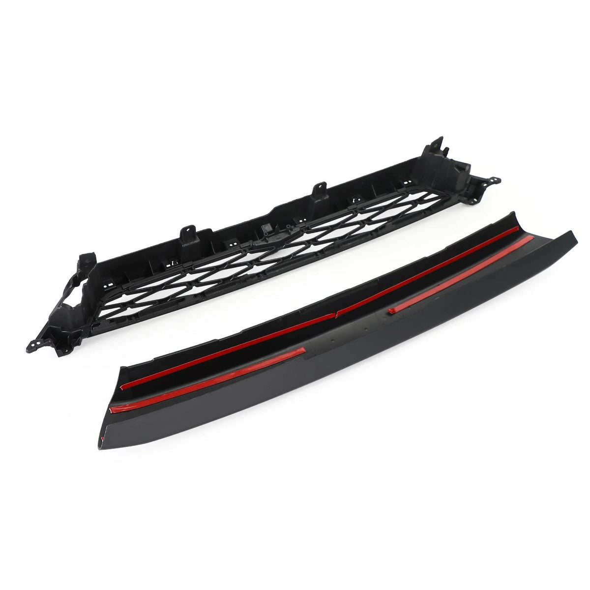 No Need to drill Version 2020-2023 4Runner TRD PRO Front Bumper Grille Black Grill Black and Rde for Choose Generic