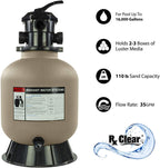 rx clear radiant 16" sand filter with 6 position valve for above-ground swimming pools