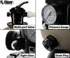 rx clear radiant 16" sand filter with 6 position valve for above-ground swimming pools
