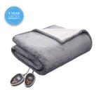 Gracie MIlls Elect Electric Blanket with 20 Heat Level Setting Controller Full: 80x84 Grey -WR54-1740