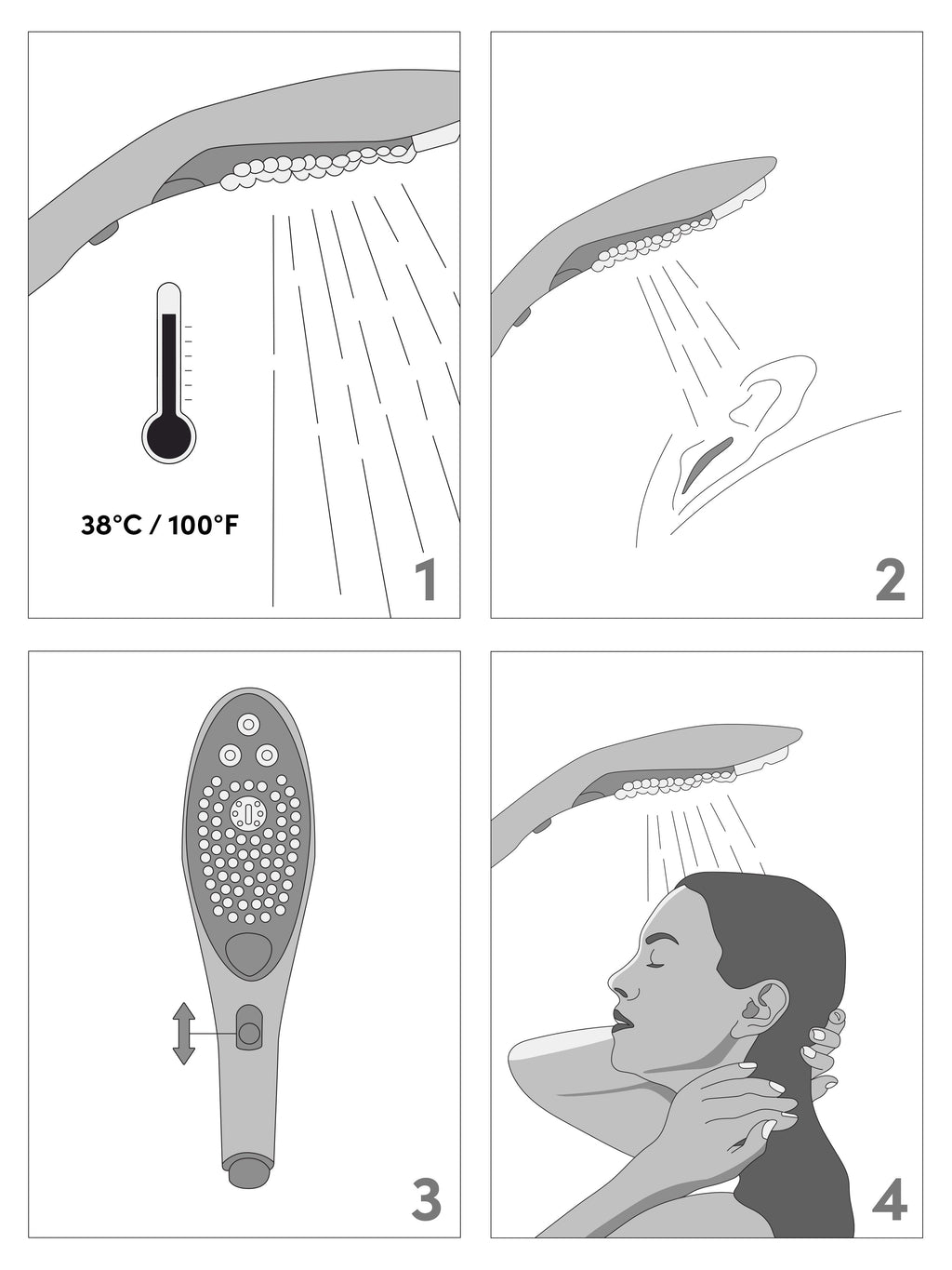 Womanizer X hansgrohe Wave Clitoral Stimulation Shower Head, Black | Black
