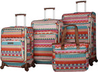 Luggage Set 4 Piece Suitcase Collection With Spinner Wheels For Woman (On The Prowl)