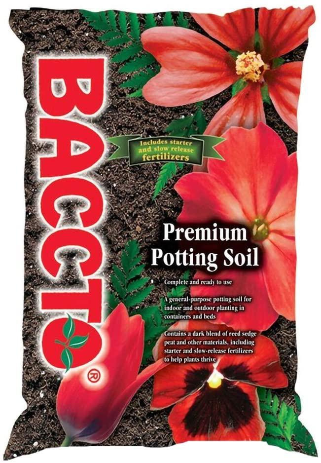 michigan peat 1225 baccto premium potting soil, 25-pound (two pack)