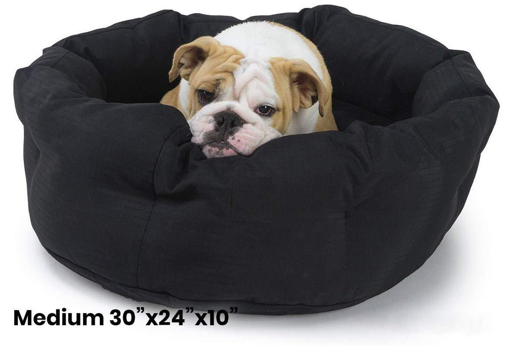 K9 Ballistics Round Dog Bed Deep Den, Bagel, Donut, and Deep Dish Style for Cuddler, Machine Washable