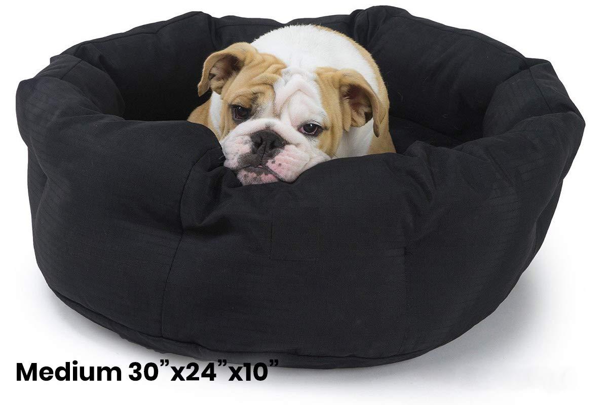 K9 Ballistics Round Dog Bed Deep Den, Bagel, Donut, and Deep Dish Style for Cuddler, Machine Washable
