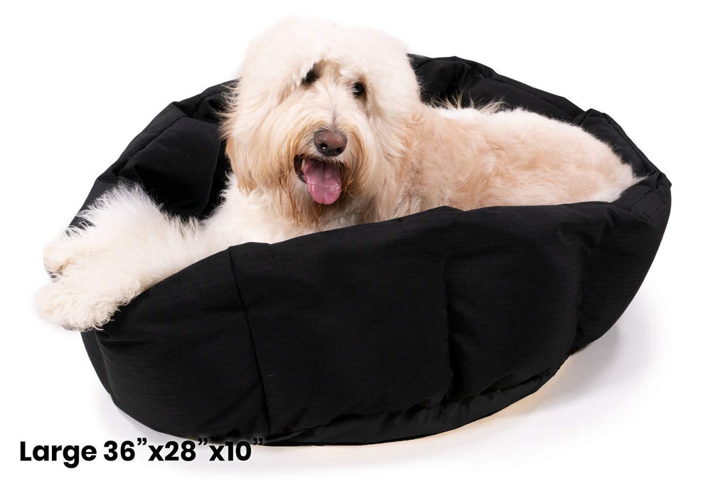 K9 Ballistics Round Dog Bed Deep Den, Bagel, Donut, and Deep Dish Style for Cuddler, Machine Washable