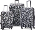Moonlight Hardside Expandable Luggage with Spinner Wheels, Leopard Black, 3-Piece Set (21/24/28)