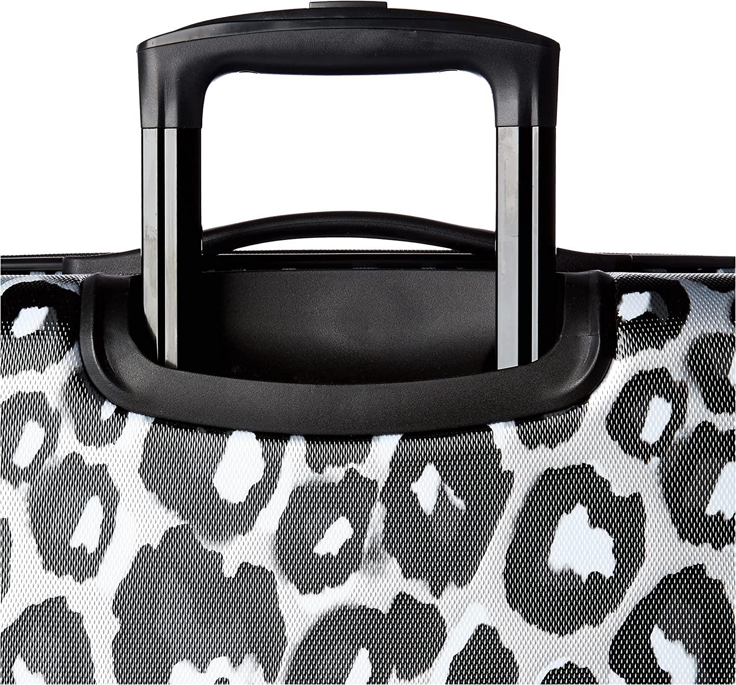 Moonlight Hardside Expandable Luggage with Spinner Wheels, Leopard Black, 3-Piece Set (21/24/28)