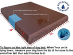 Dogbed4less Premium Memory Foam Dog Bed, Joint-Relief Orthopedic | Waterproof Liner, Washable Durable Denim Cover and Bonus 2nd External Case, 7 Sizes, Brown