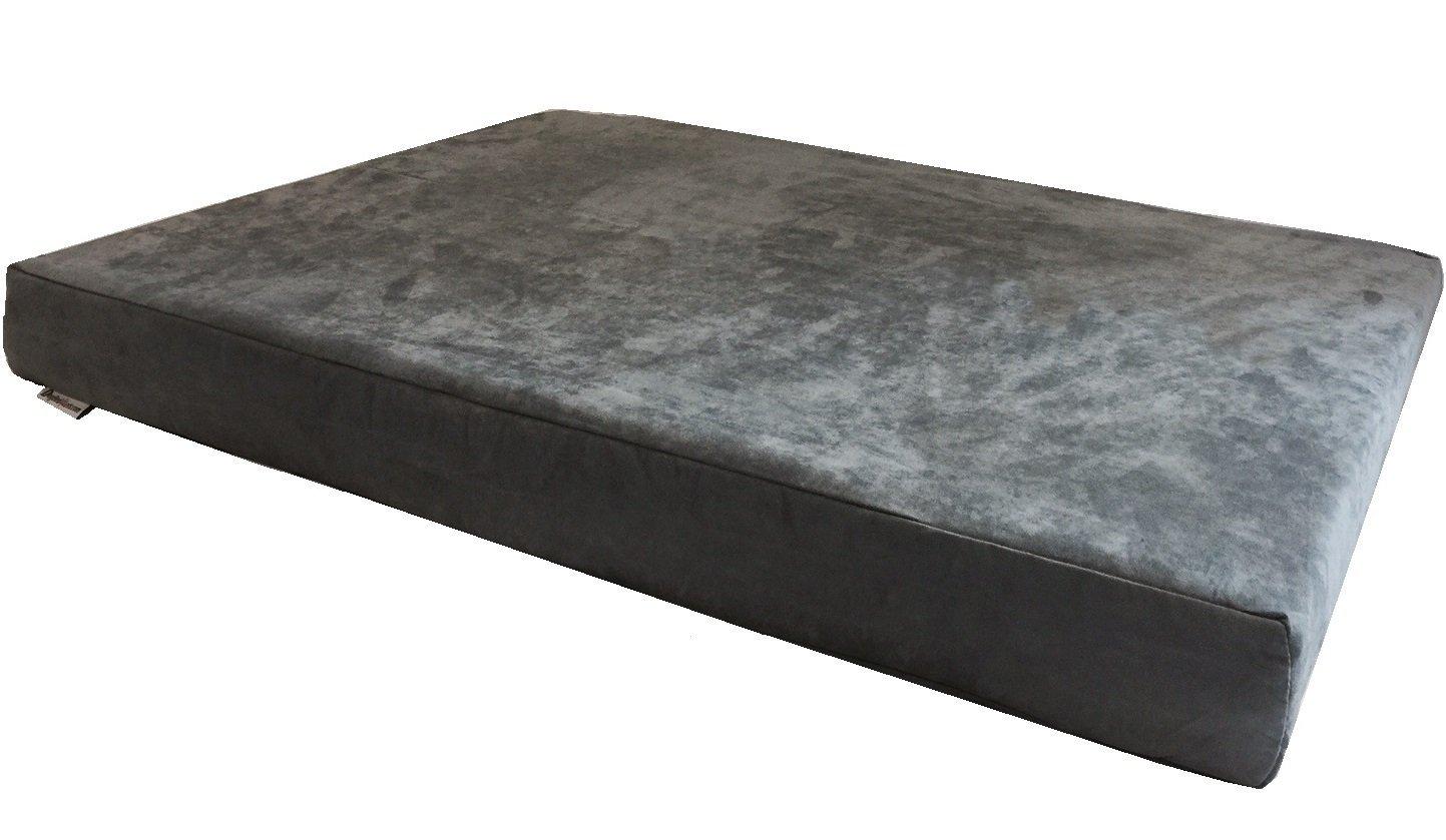 Dogbed4less XXL Orthopedic Cooling Memory Foam Pet Bed with Waterproof Internal Case + 2 Washable Microsuede External Cover for LarDog