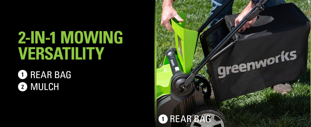 48V (24V x 2) 17" Cordless (Push) Lawn Mower (200+ Compatible Tools), (2) 4.0Ah Batteries and Dual Port Rapid Charger Included