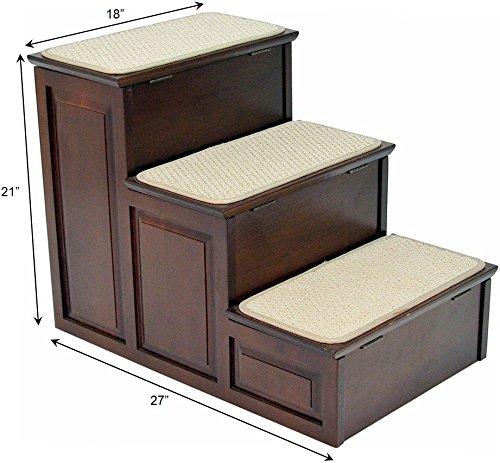 Crown Pet Products Carpeted Pet Steps for Small and LarDogs and Cats with Storage