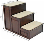 Crown Pet Products Carpeted Pet Steps for Small and LarDogs and Cats with Storage