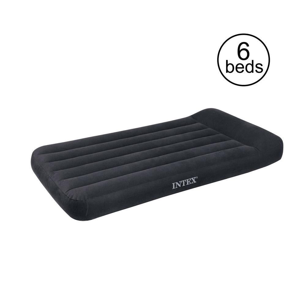 Twin Classic Pillow Rest Air Mattress Bed with -In Pump (6-Pack)