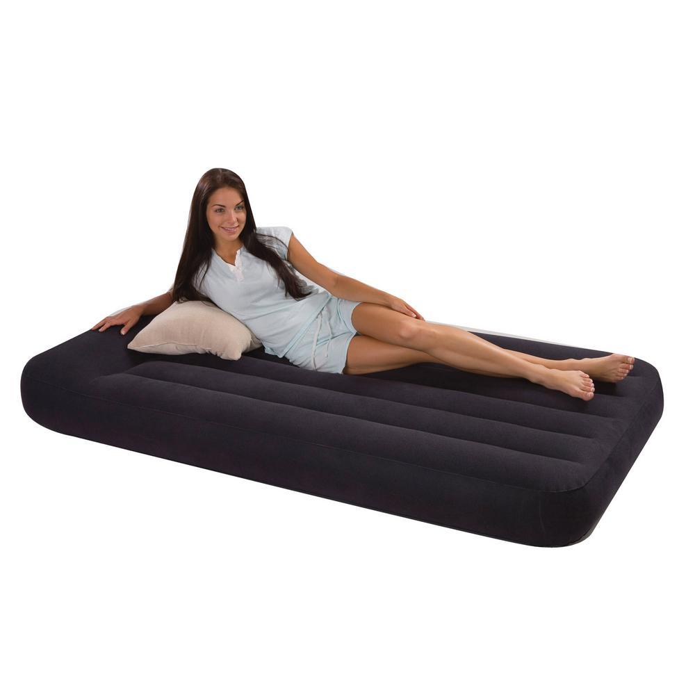 Twin Classic Pillow Rest Air Mattress Bed with -In Pump (6-Pack)