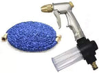 Garden Hose, Expandable Nozzle Spray Gun Expandable Pipe 3 Times Natural Telescopic Water Hose Home Garden for Watering Plants Cleaning Car Washing Watering Lawn (Color : Blue, Size : 100ft)