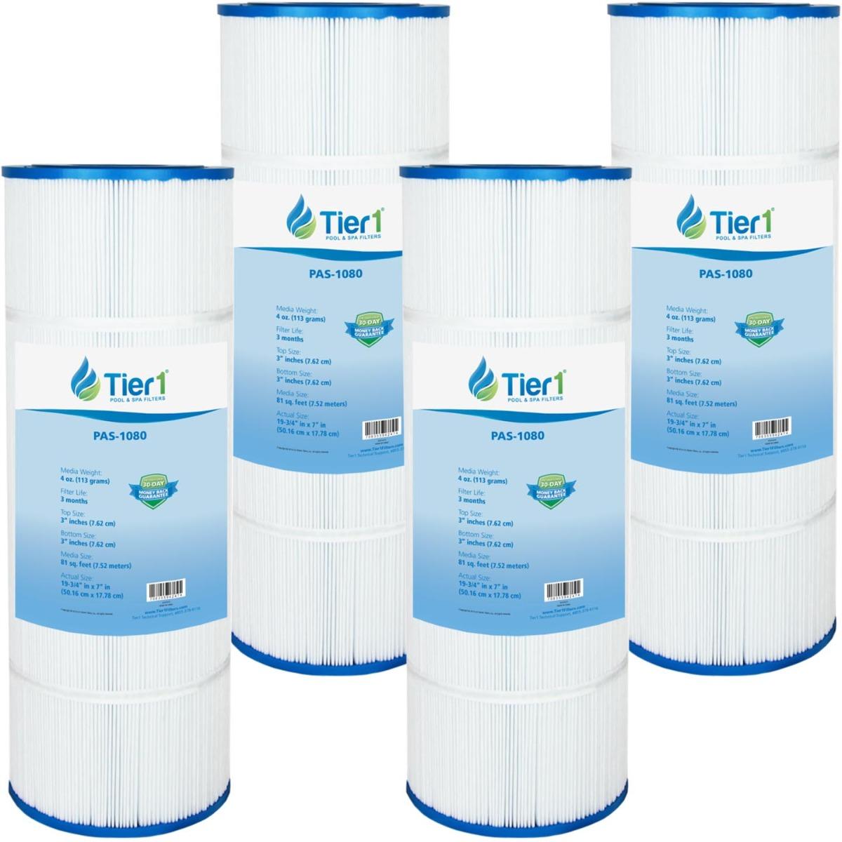 tier1 pool &amp; spa filter replacement for hayward cx580xre, filbur fc-1225, unicel c-7483 pool filter cartridge 4 pack