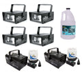 (4) CHAUVET CH-730 Mini Strobe Lights + (2) H-700 Fog Machines + FJU Fog Juice