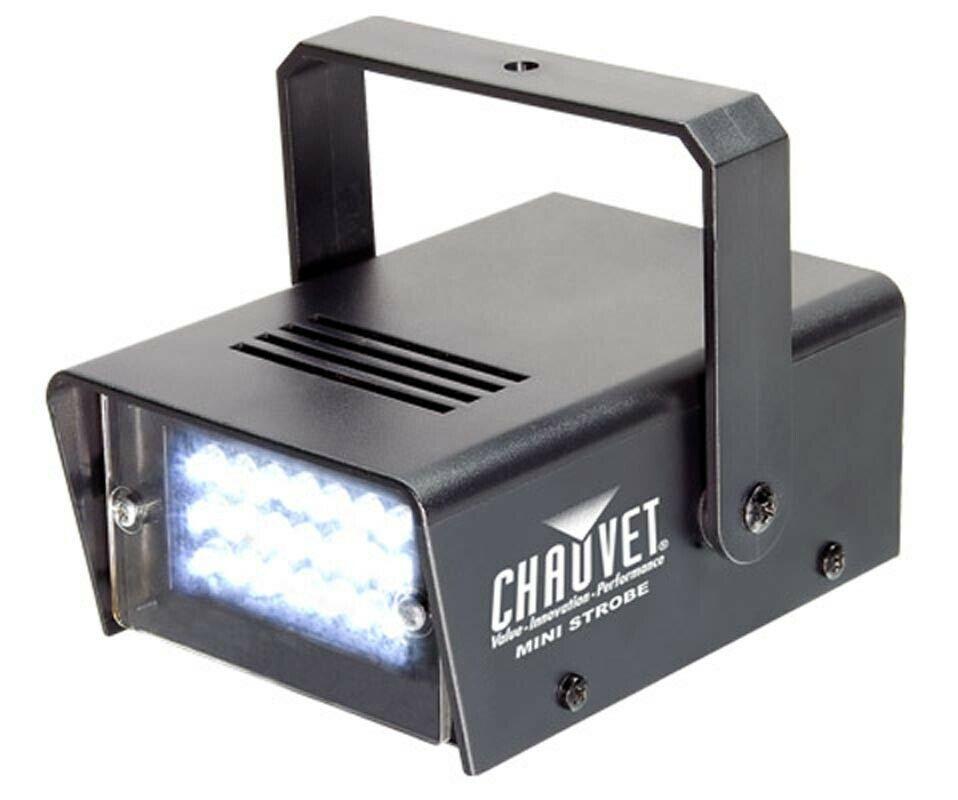 (4) CHAUVET CH-730 Mini Strobe Lights + (2) H-700 Fog Machines + FJU Fog Juice