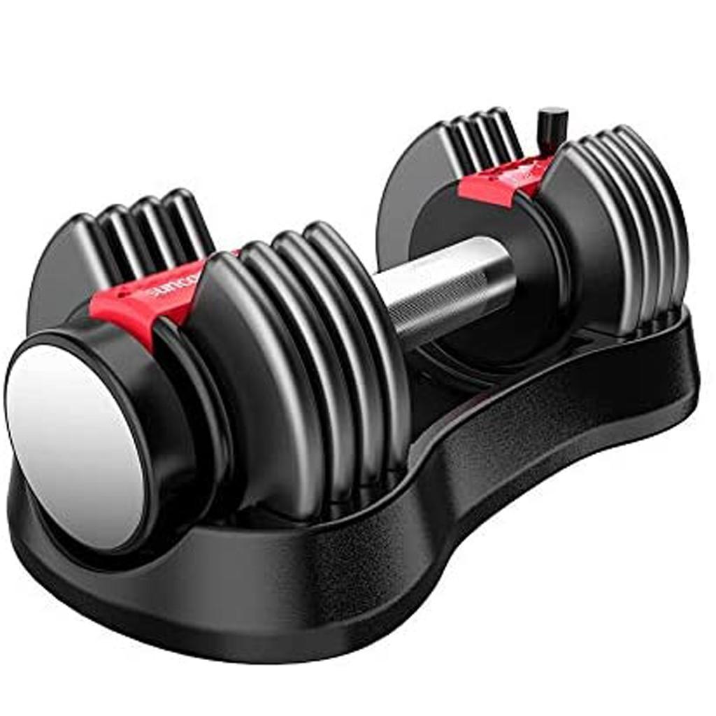 Adjustable Dumbbell 25lbs Fast Adjustment Function with Weight Plate(1 PCS)