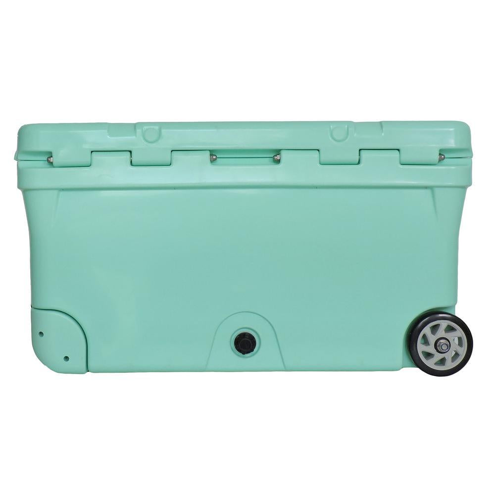 110 qt. Sea Foam Green Wheeled Cooler