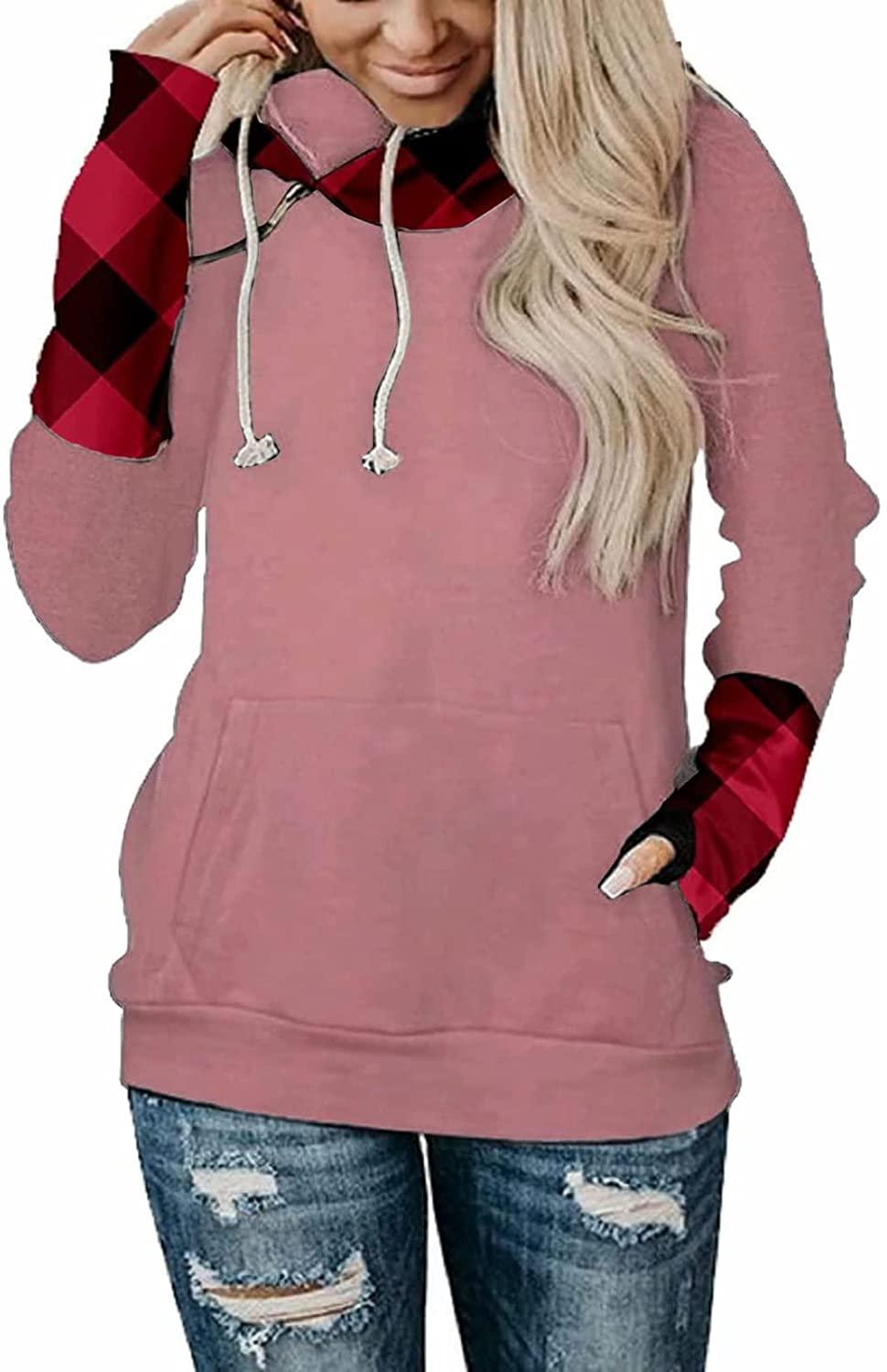 Hoodies for Women Pullover Graphic, Women's Heart Printing Comfy Hooded Bright Color Long Sleeve Sweatshirt
