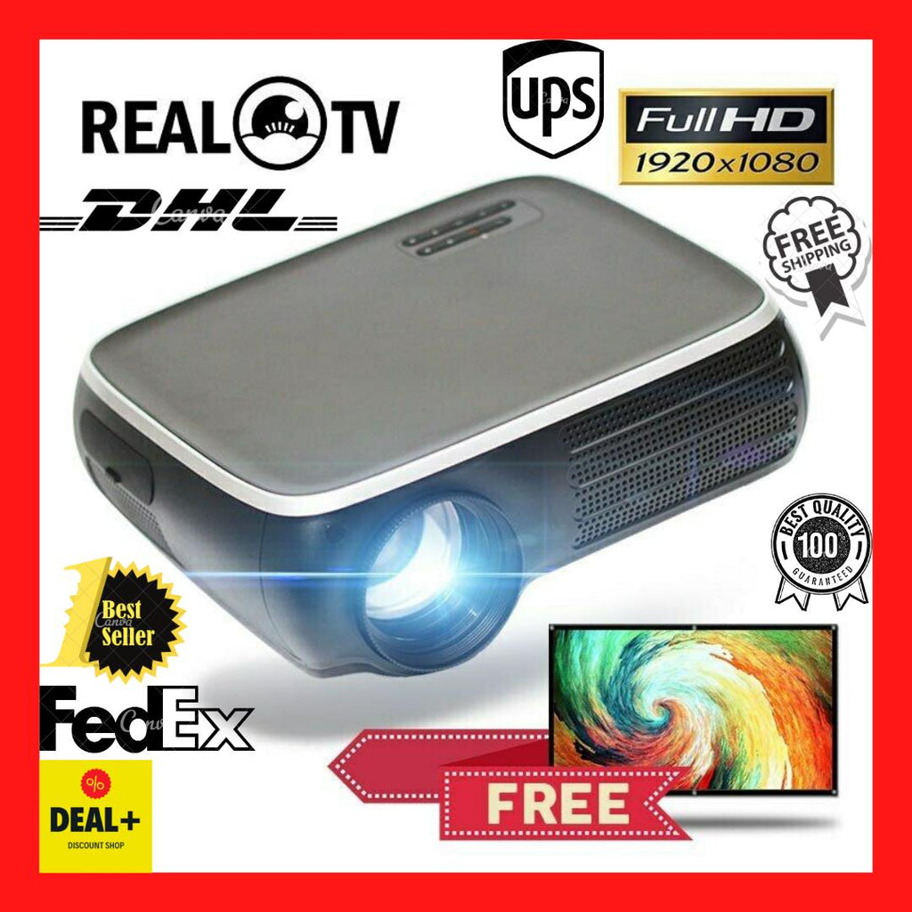 real tv m8s full hd 1080p projector 4k 7000 lumens cinema beamer android wifi