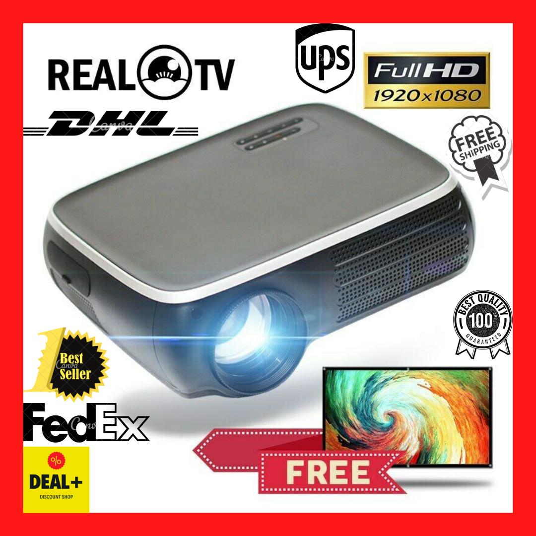 real tv m8s full hd 1080p projector 4k 7000 lumens cinema beamer android wifi