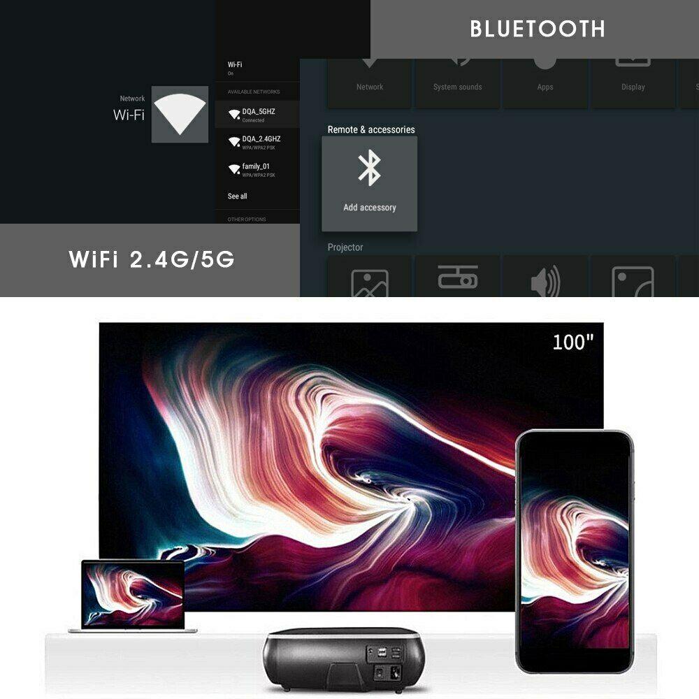 real tv m8s full hd 1080p projector 4k 7000 lumens cinema beamer android wifi