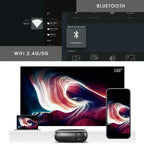 real tv m8s full hd 1080p projector 4k 7000 lumens cinema beamer android wifi