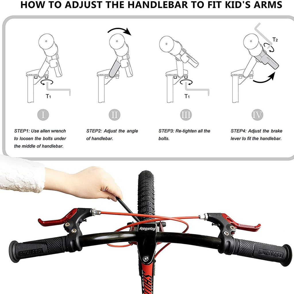 RoyalBaby Kids Bike Boys Girls Space Shuttle 14 16 18 Inch Magnesium Disc Brakes Training Wheels Kickstand Black White Purple 3-9 Years Bicycle