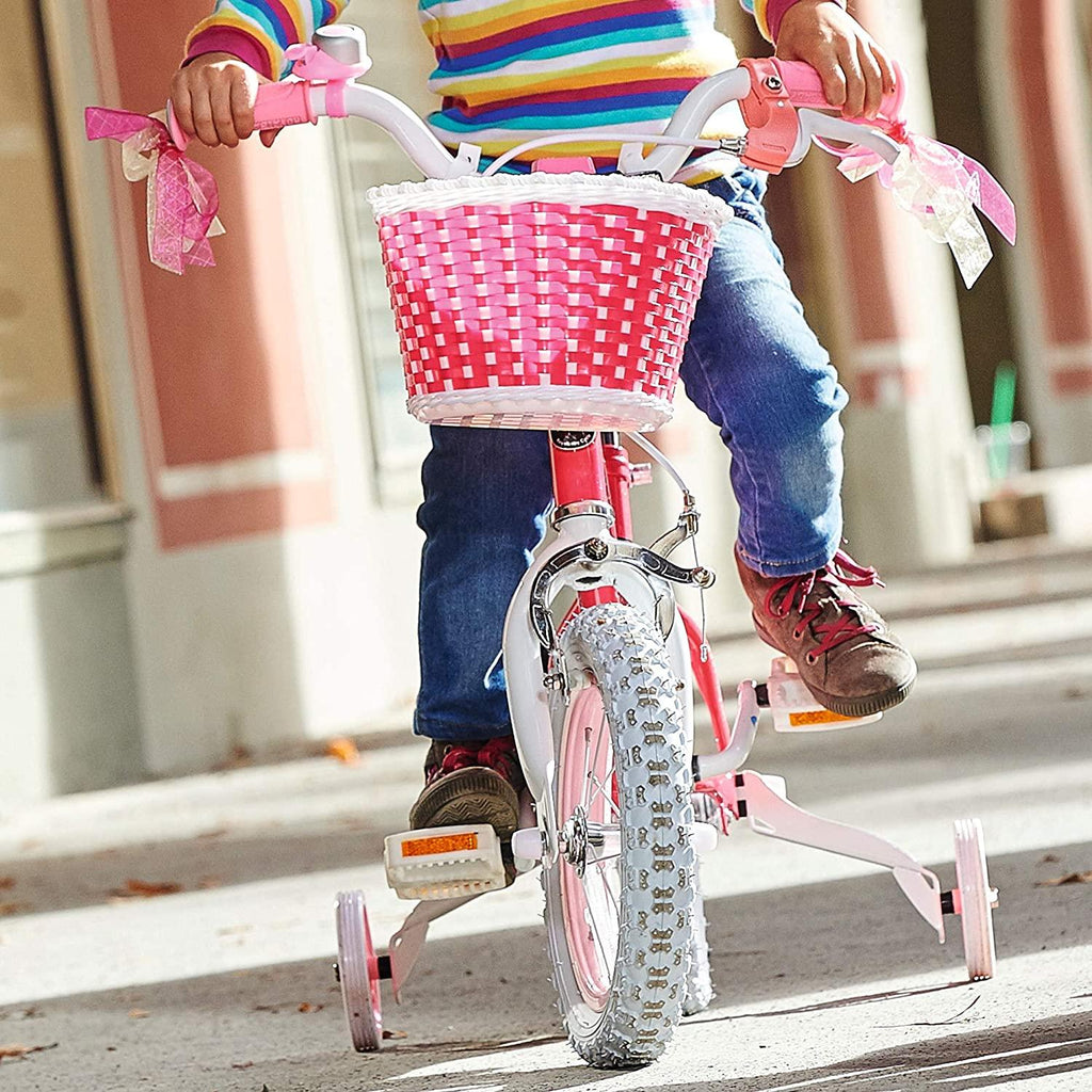 RoyalBaby Girls Kids Bike Stargirl 12 14 16 18 Inch Bicycle 3-9 Years Old Basket Training Wheels Kickstand Pink Blue Child's Cycle