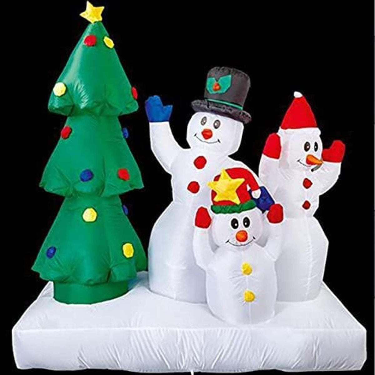 Christmas Tree, Father Christmas, Santa Claus, 3 Christmas Snowman, All-in-one, Christmas Inflatable Decorations, Holiday Party