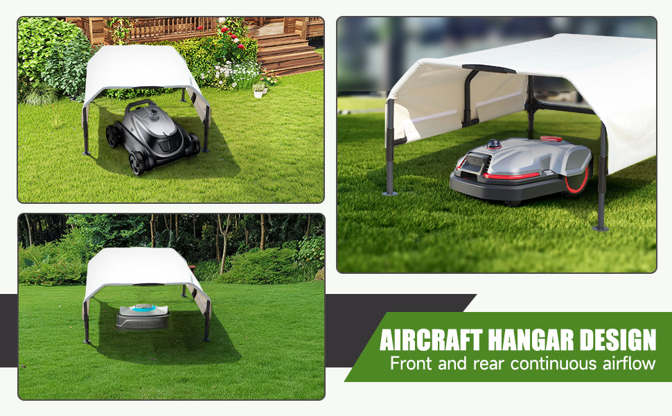 Garafor Robot Lawn Mower，for All Models on  (Plus Size) | Robot Lawn Mower Garage: Larger size + 600D Oxford waterproof Cover，Provides safe protection for your lawn mower