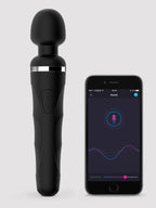 Lovense Domi 2 App Controlled Rechargeable Mini Wand Vibrator, Black