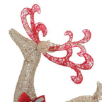 5 ft Gold Reindeer with 44 in Sleigh Holiday Yard Decoration