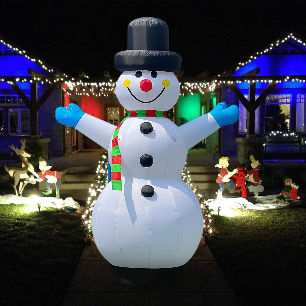 OZIS 13Ft Tall Christmas Inflatable Snowman Decorations with LED Lights - Blow up Party Decoration for Indoor Outdoor Yard - Cute Fun Xmas Holiday Blow Up Party Display