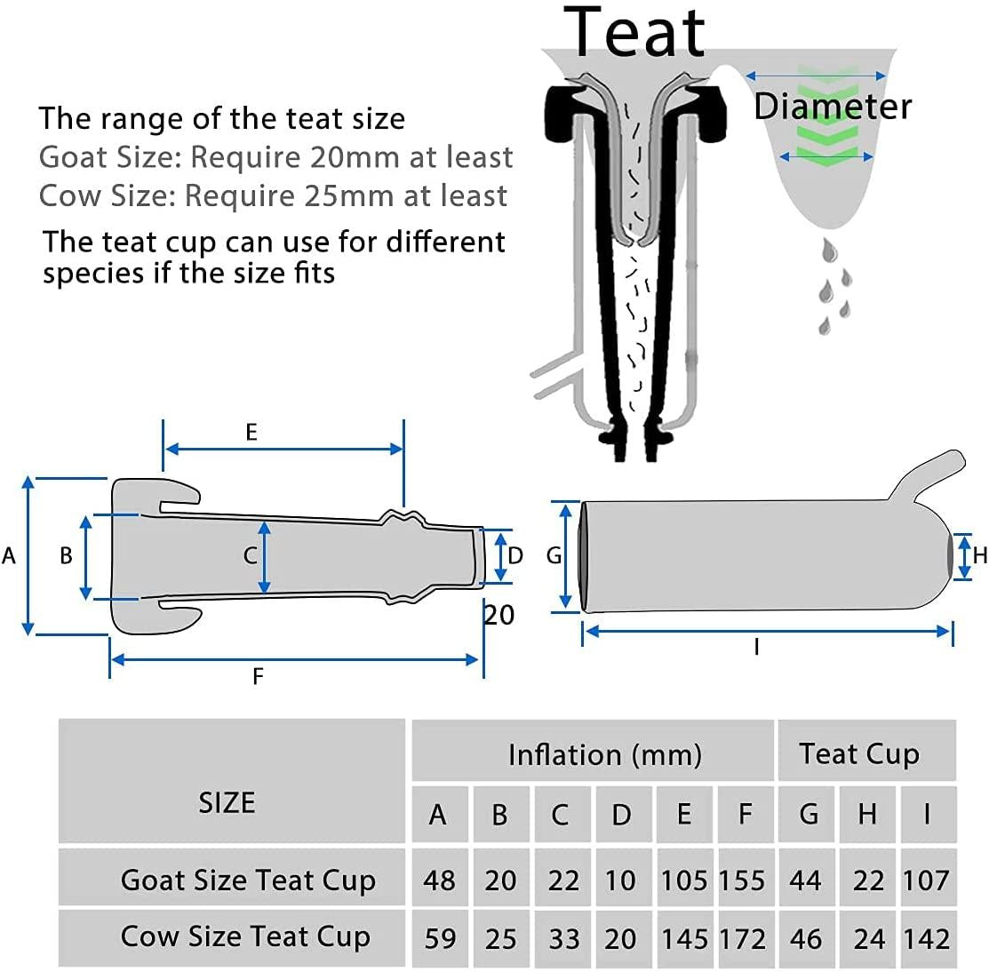 hantop 12l goat milking machine, rechargeable battery powered speed adjustable pulsating vacuum pump, 304 stainless steel milk bucket with auto stop check valve goat milker machine (pro model)