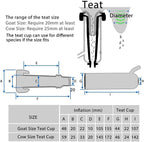 hantop 12l goat milking machine, rechargeable battery powered speed adjustable pulsating vacuum pump, 304 stainless steel milk bucket with auto stop check valve goat milker machine (pro model)