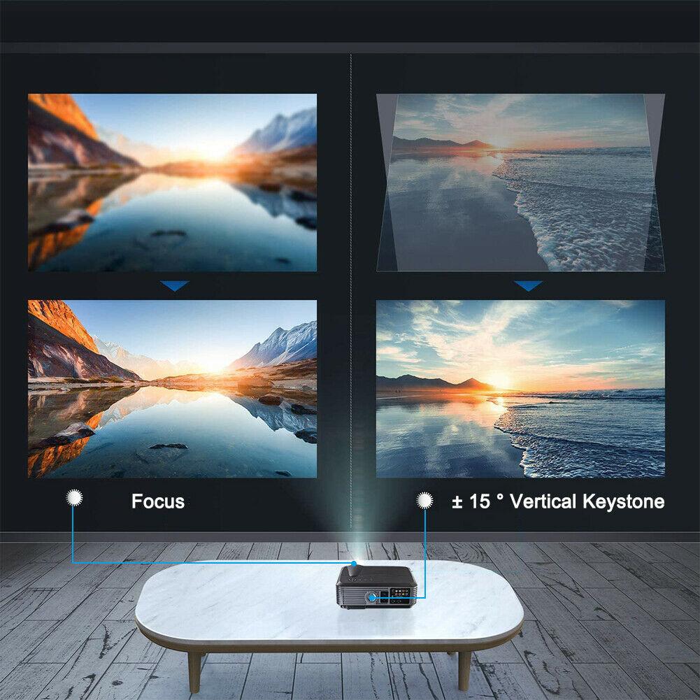 5000 lumen 1080p native led movie projector home theater 4k max tv projector usb