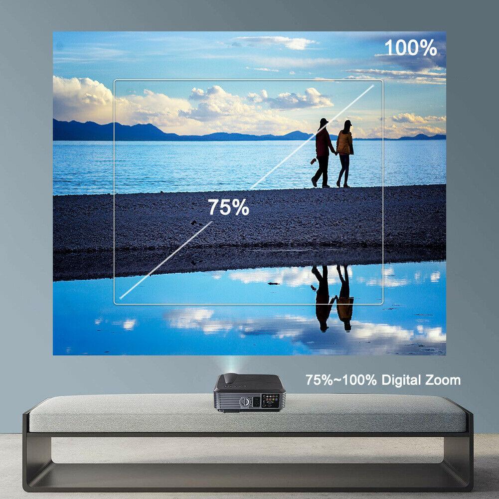 5000 lumen 1080p native led movie projector home theater 4k max tv projector usb