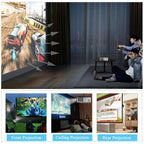 5000 lumen 1080p native led movie projector home theater 4k max tv projector usb