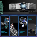 5000 lumen 1080p native led movie projector home theater 4k max tv projector usb