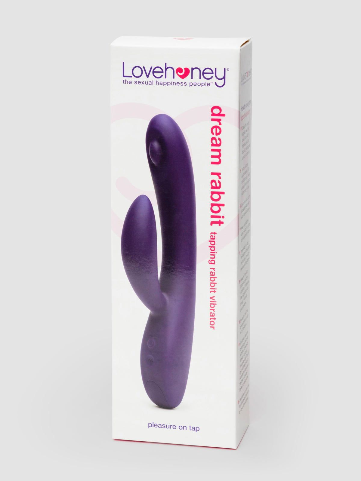 Lovehoney Dream Rabbit Pulsing Silicone Rechargeable Rabbit Vibrator, Purple
