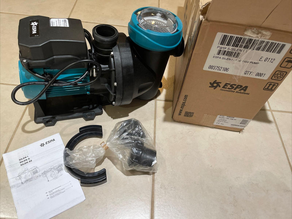 espa silen 1 above ground pool pump, 1.5hp, 115v new