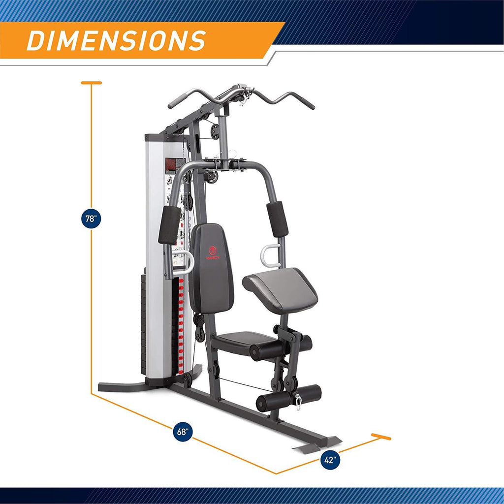 Marcy Pro MWM-988 Home Gym System 150 Pound Adjustable Weight Stack Machine