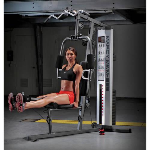 Marcy Pro MWM-988 Home Gym System 150 Pound Adjustable Weight Stack Machine