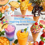Slushie Machine & Ice Cream Maker, 85oz Larger Slushie Machine for Home, LED Display | 6 Preset Programs | Auto-Clean, Perfect for Margaritas, Frappes, Milkshakes & Smoothies, No Ice Needed