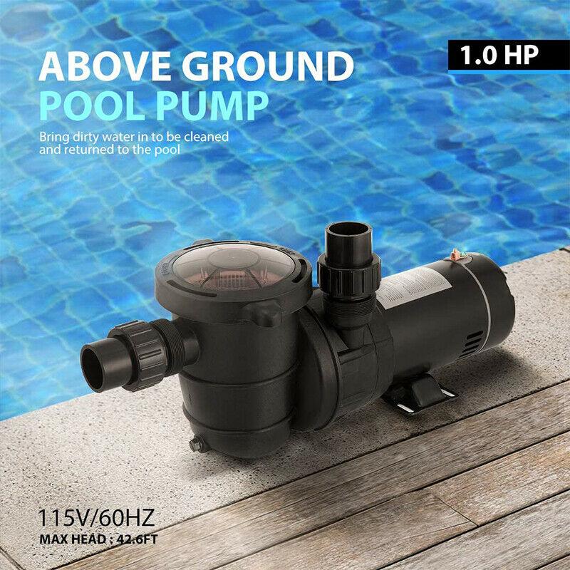 1.0/1.5/2.0 hp swimming pool pump in/above ground w/ strainer basket etl listed