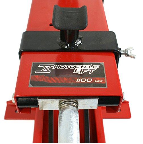 1100 LB Motorcycle Center Scissor Lift Jack Hoist Stand Bikes ATVs Scooter Crank